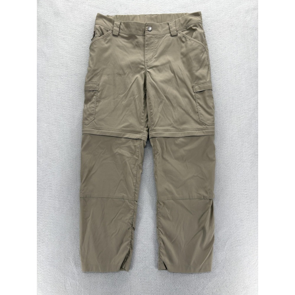 Duluth Dry on the Fly Zip Off Pants Womens 12x31 Beige Stretch Nylon Hiking Camp
